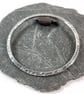 Round oxidised Sterling silver bangle with beaten texture - Image 1