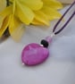 Purple jade heart pendant necklace - Image 2