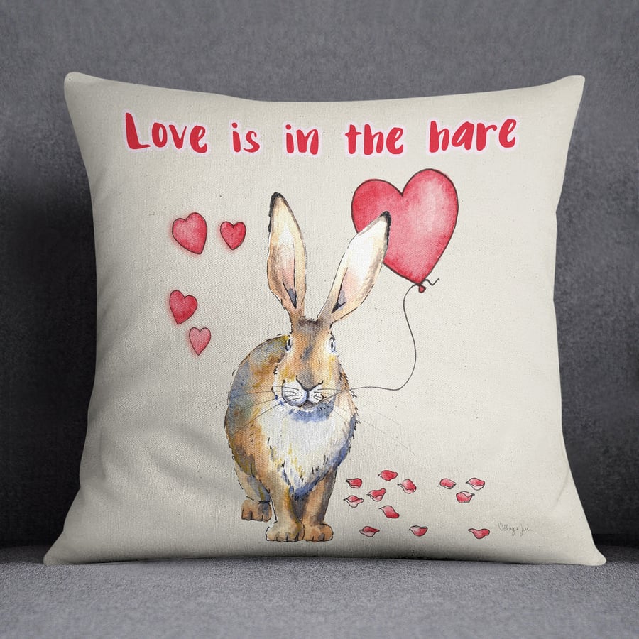Love Is In The Hare Valentine's Cushion