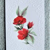original art hand painted watercolour floral greetings card ( ref F 589)