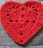 Set of 4 Crochet Heart Coasters  - Image 6