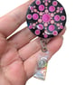 Hand painted mandala Badge Reel