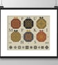 304 - Cross Stitch Pattern Primitive Pumpkin Quaker Sampler for Halloween (PDF) - Image 3