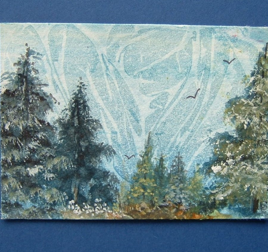 paintings art aceo landscape watercolour (ref 635)