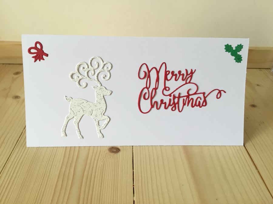 Reindeer Christmas card. CC328