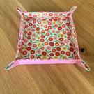 Fabric trinket tray, small storage basket, dice tray