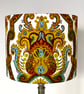 Ornate 70s 60s Yellow Blue Mustard Langdale VIntage fabric Lampshade option