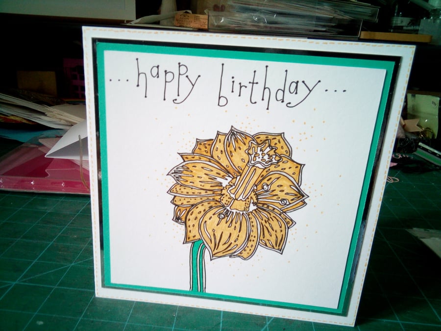 Daffodil birthday card