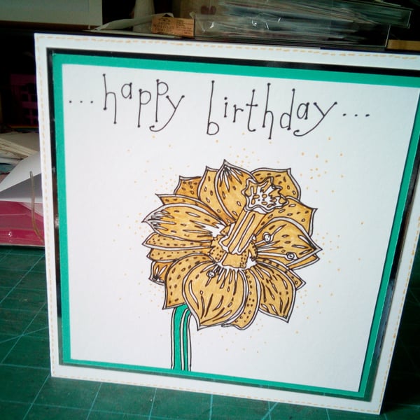 Daffodil birthday card