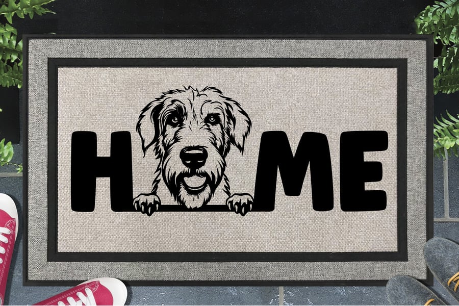 Irish Wolfhound Home Door Mat No.3 - All Weather Doormat - 45x70cm 