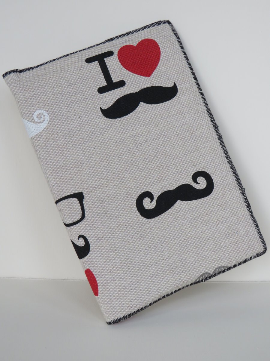 Moustache themed A5 notebook Cover