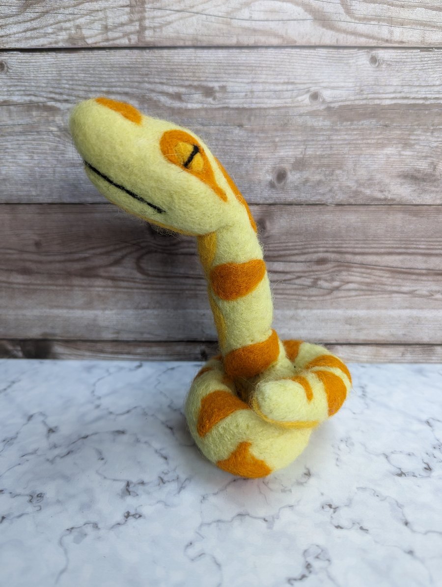 Handcrafted Unique Needle Felted Snake