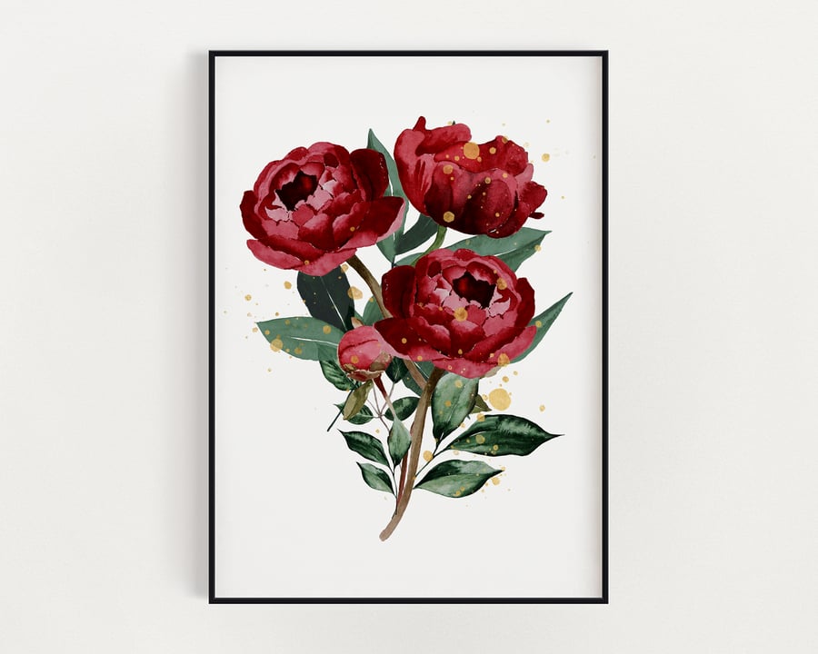 SPRING FLORAL Wall Art Print, Botanical Print, Spring Wall Decor, Flower Art