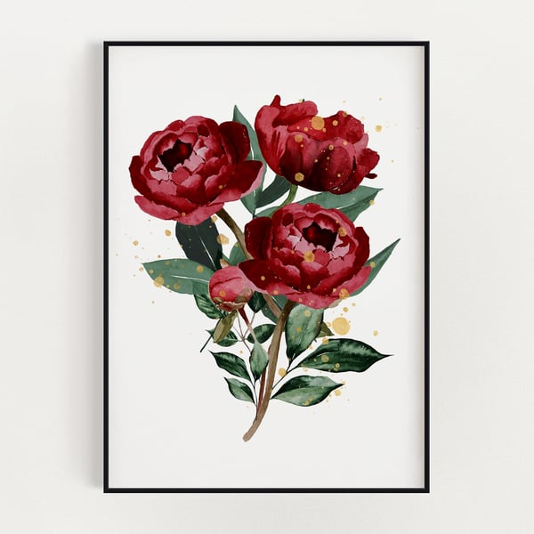 SPRING FLORAL Wall Art Print, Botanical Print, Folksy