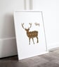 Spotty Stag A4 Art Print - Image 1