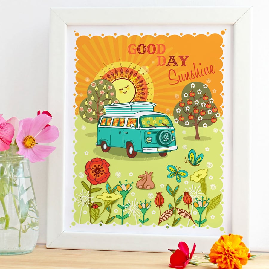 'Good Day Sunshine'  A4 unframed Print