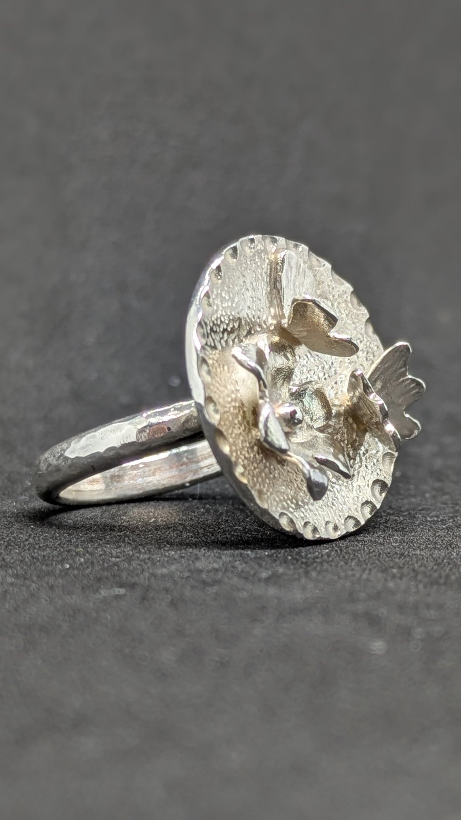 Silver dress ring, Butterfly jewellery, Butterfly ring
