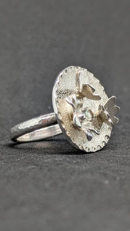 Silver dress ring, Butterfly jewellery, Butterfly ring