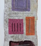 Colourful Combinations Red Orange Pink Lilac Handstitched Geometric Art Pictures - Image 3