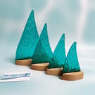 Fused Glass Sailboat - Peacock Blue