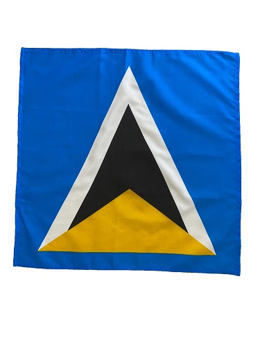 23" x 23" (59 x 59 cm) St Saint Lucia Lucian Flag Bandana Head Scarf