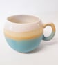 Mug Huggable Turquoise Blue Stoneware Ceramic. - Image 1
