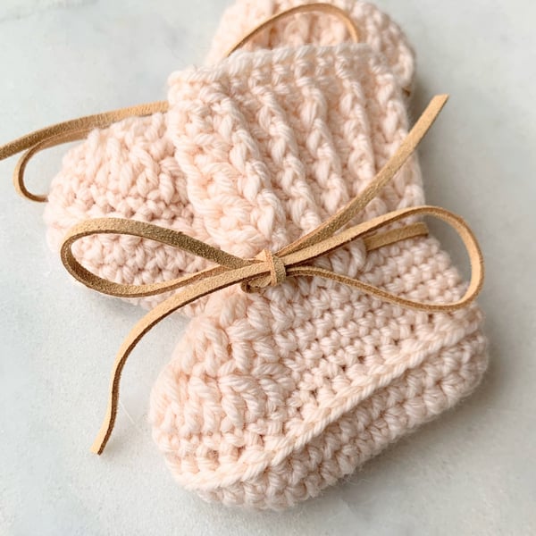 Classic Booties Merino Wool Blush