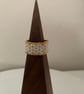 Stylish gold and white pearl colour beaded ring - Image 2