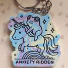 Anxiety Ridden Clay Keyring 