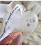 Sister Memorial Feather Bauble, In Memory of Sister, Heart Glass Christmas Ornam - Image 2