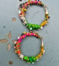 Fabric, Wire and Bead Earrings - Image 4