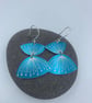 Turquoise aluminium seed head earrings - Image 2