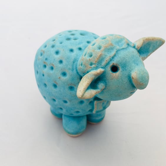 Clay animal, Beatrice ceramic sheep, one off piece of art, ceramic gift