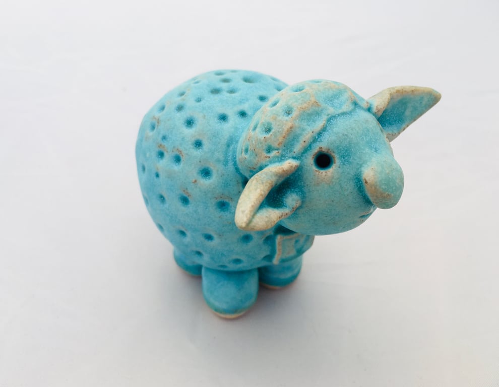 Clay animal, Beatrice ceramic sheep, one off piece of art, ceramic gift
