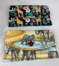 Elephant card case, Giraffe travel pass holder, 2 options, Handmade - Image 9