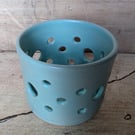 Taller holes seafoam tealight holder