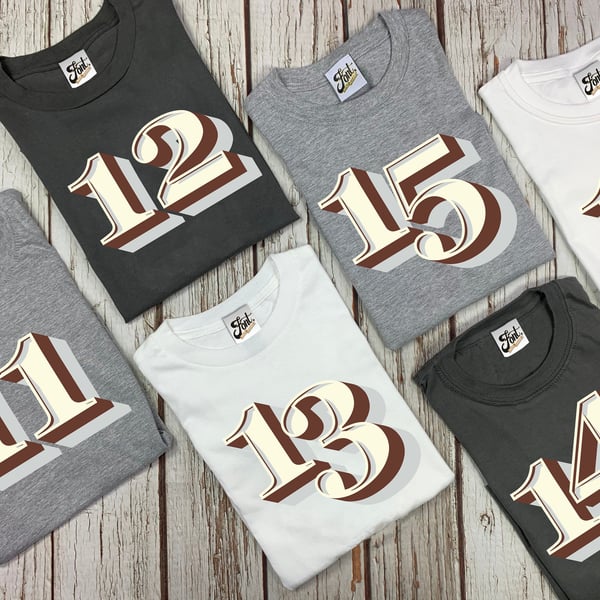 Teenage Birthday shirt, outfit, 10, 11, 12, 13, 14 and 15 year old girl boy