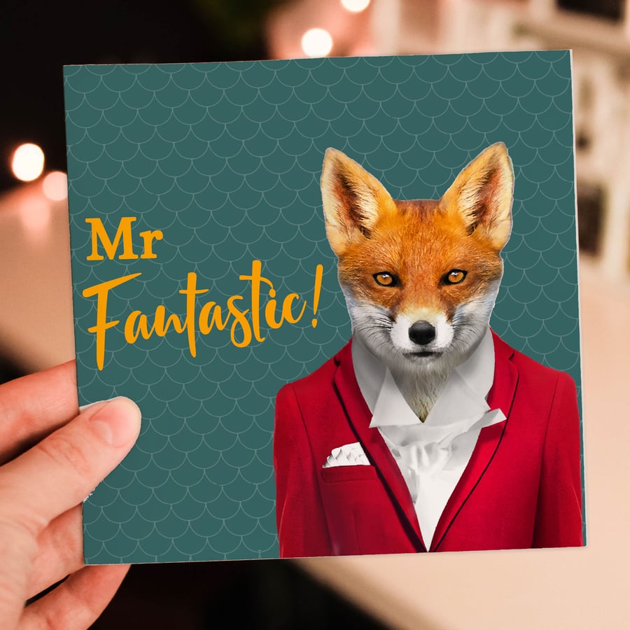 Fox Valentine's Day card: Mr Fantastic (Animalyser)