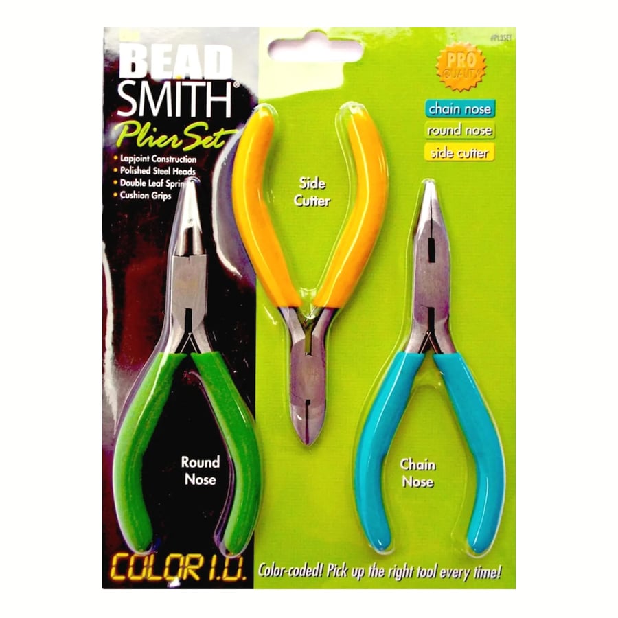 3 Piece Jewellery Plier Kit, Flat Nose, Round Nose and Side Cutter