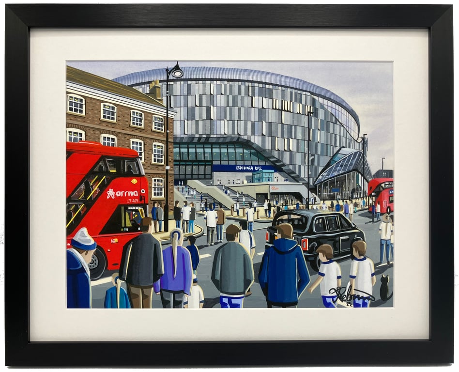 Tottenham London. Football Stadium Art Print 14" x 11" Frame 