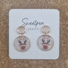 Christmas resin earrings