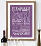 Wine Lover Word Theme Print - any colour - Image 7