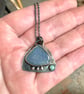 Rustic Sterling Silver Quartz Amulet Necklace 