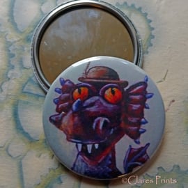 Steampunk Dragon Art 58mm Pocket Mirror Animal 