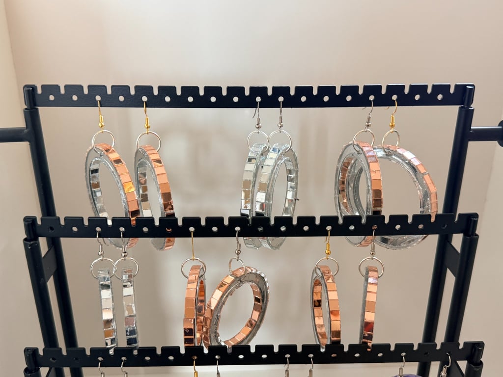 Disco mirrored hoops