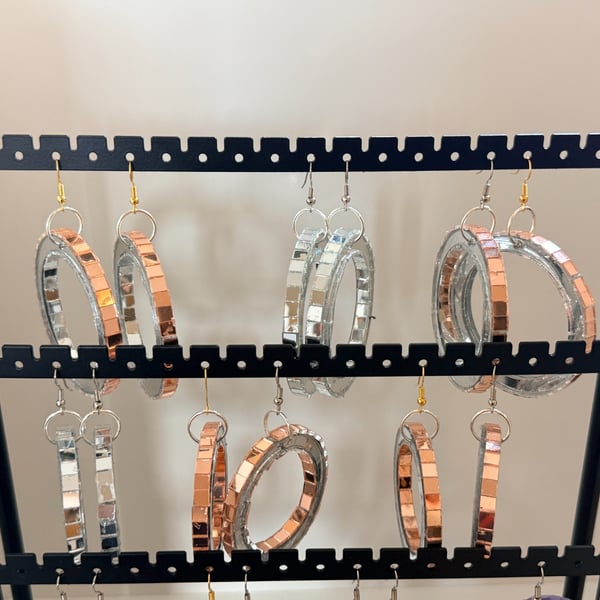 Disco mirrored hoops