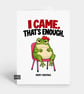 Funny Christmas Card For Him Or Her - Grumpy Frog - Image 1
