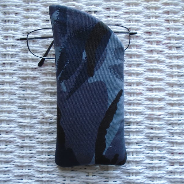 Camo Blue Glasses Case 