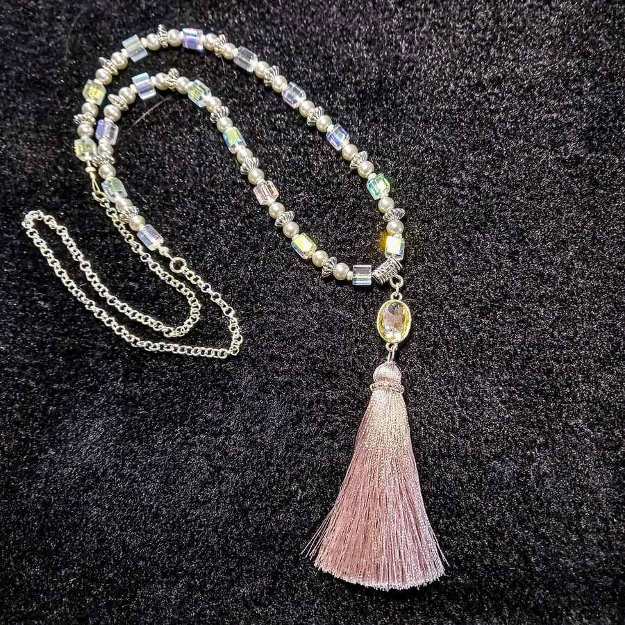 Sylvia long tasselled necklace