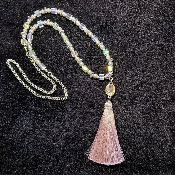 Sylvia long tasselled necklace